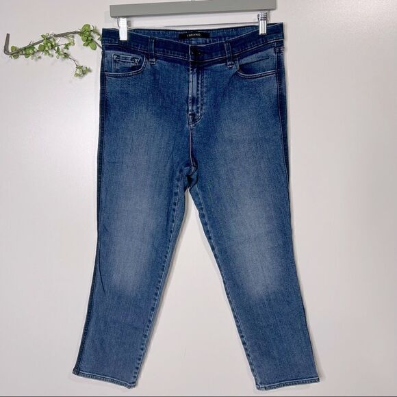 J Brand Crop Tuxedo Blue Jeans - Picture 1 of 10
